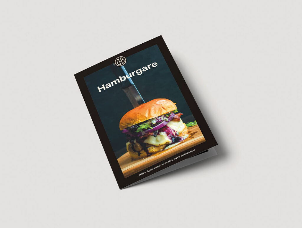 Säljbroschyr hamburgare