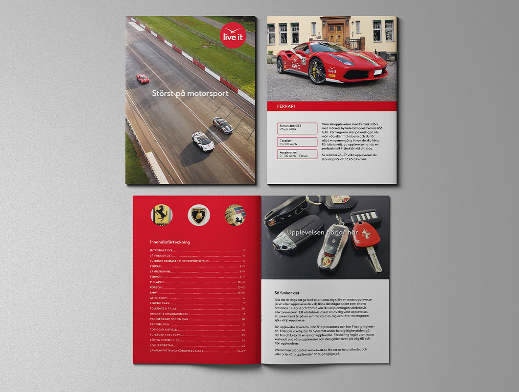 Design motorsportsbroschyr